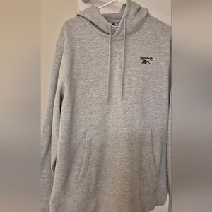 Reebok Light Gray Pullover Hoodie Mens